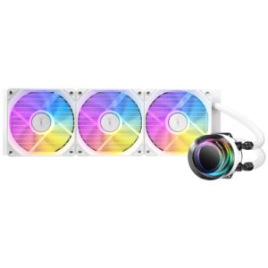 Antec Vortex Lum 360 ARGB White CPU Liquid Cooler, 3x120mm ARGB Fans, Intel & AMD Compatible