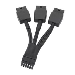 Replacement 12+4Pin PCIe 5.0 to 3x8Pin (6+2P) Power Cable 10 cm Braided