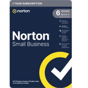 Norton Small Business, Antivirus Software, 6 Devices, 1-year Subscription, Includes 250GB of Cloud Storage