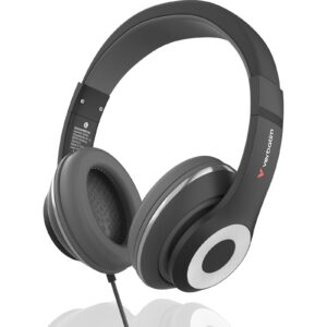 Verbatim TruSound USB-C Over-Ear Headset With In-Line Microphone (30198), 1.5m USB-C Cable, Durable Lightweight Design, Black