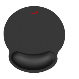 Genius Ergonomic Mouse Pad with Wrist Rest for Support and Comfort with Anti-Slip Rubber Base, Black