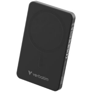 Verbatim Charge 'n' Go Essentials MagSafe Power Bank Wireless 5000mAh Black