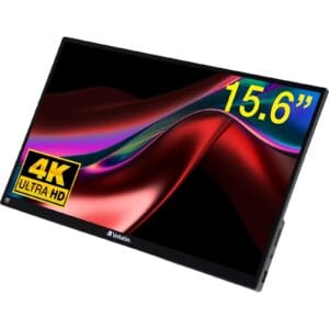 Verbatim Portable 15.6" Touch Monitor 4K UHD ALU (32238), 3840 x 2160 Resolution, 60HZ, Built-in Kickstand, Tilt: From 0 Up To 85