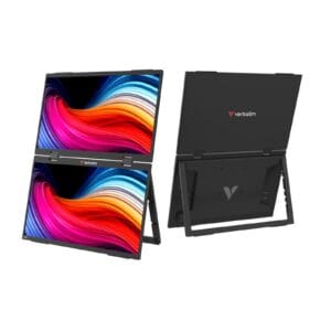 Verbatim Portable 15.6 Dual Monitor Essentials (32403), 1920 x 1080 Resolution, 60Hz, Vesa 75 x 75mm, Built in Speakers 2 x 1W