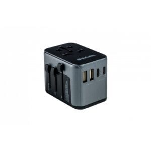 Verbatim UTA-03 Universal Travel Adapter with 1 x USB-C PD 30W & QC 3.0 / 2 x USB-C / 2 x USB-A, USB-C