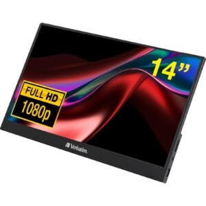 Verbatim Portable 14" FHD Touchscreen IPS Monitor Aluminium (49591), USB-C