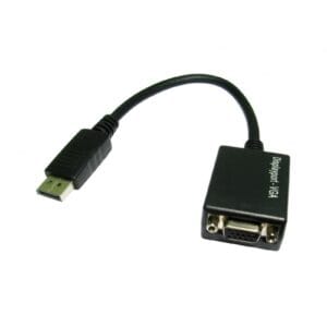 TARGET HDHDPORT-VGACAB Converter Adapter, DisplayPort 1.2 (M) to VGA (F), 0.15m Cabled Adapter, Black, 2048x1152 Max Resolution Support