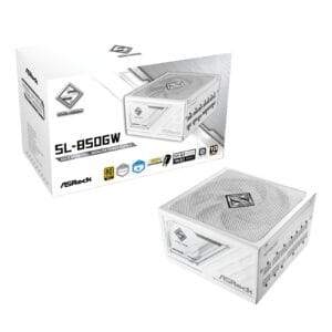 ASRock Steel Legend 850W ATX Power Supply Unit (90-UXS085-GFGABA), 80 Plus Gold Certified, 120mm Silent Cooling Fan, High Efficiency PSU