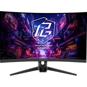 ASRock Phantom Gaming 27 Inch FHD (1920 x 1080) VA Curved (1500R) Gaming Monitor, 27in, FHD