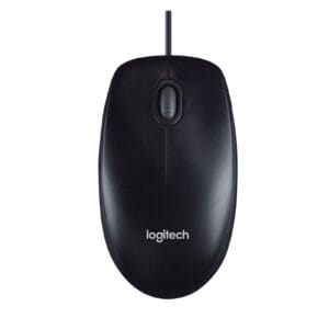 Logitech M90 Wired USB Mouse, 3-Buttons, 1000dpi and Optical Tracking, Ambidextrous Design for PC, Mac and Laptop