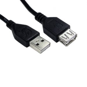TARGET Data Cable, USB 2.0 Type-A (M) to USB 2.0 Type-A (F), 3m Black, USB Extension Cable, OEM Polybag Packaging