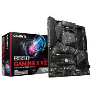 Gigabyte B550 GAMING X V2 AMD AM4 Socket Motherboard, ATX, 4x DDR4 Slots, 2x M.2 Sockets, Fitted I/O Shield