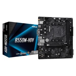 ASRock AMD AM4 Socket Motherboard, Micro-ATX, 2x DDR4 Slots, 1x M.2 Socket, GbE LAN