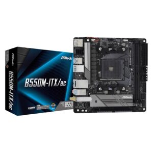 ASRock /ac AMD AM4 Socket Motherboard, Mini-ITX, 2x DDR4 Slots, 1x M.2 Socket, GbE LAN