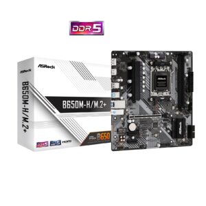 ASRock /M.2+ AMD AM5 Socket Motherboard, Micro-ATX, 2x DDR5 Slots, 2x M.2 Socket, GbE LAN