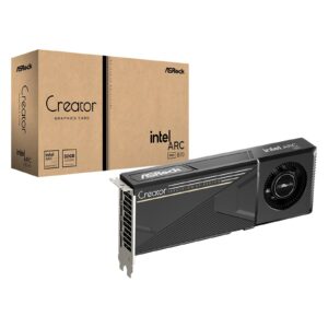 ASRock Intel ARC Pro B70 Creator 32GB Professional Graphics Card, 256 XMX Engines, Single Fan, 4x DisplayPorts