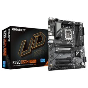 Gigabyte B760 DS3H GEN5 Intel 1700 Socket Motherboard, ATX, 4x DDR5 Slots, 2x M.2 Sockets, GbE LAN