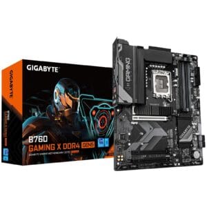 Gigabyte B760 GAMING X DDR4 GEN5 Intel 1700 Socket Motherboard, ATX, 4x DDR4 Slots, 3x M.2 Sockets, Fitted I/O Shield