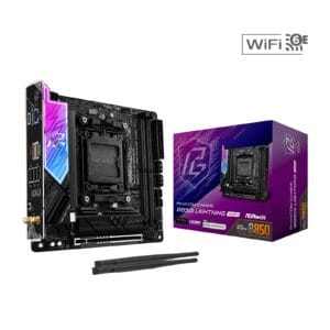 ASRock B850I Lightning WiFi PHANTOM GAMING AMD AM5 Socket Motherboard, Wi‑Fi 6E
