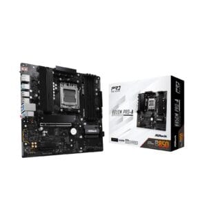 ASRock B850M Pro-A AMD AM5 Socket Motherboard, Micro-ATX, 4x DDR5 Slots, 3x M.2 Sockets, 2.5GbE LAN