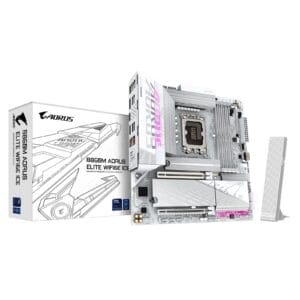 Gigabyte B860M AORUS ELITE Wi‑Fi 6E ICE Intel 1851 Socket Motherboard, Wi‑Fi 6E