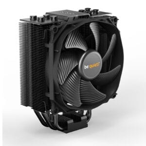 be quiet! Dark Rock Slim Fan CPU Cooler (BK024), Universal Socket, Silent Wings 3 120mm PWM Black Cooling Fan, 1500RPM, 4 Heat Pipes