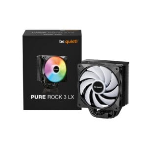 be quiet! Pure Rock 3 LX CPU Cooler (BK040), Universal Socket, Pure Wings 3 PWM Fan, 2000RPM, only 31.2dB(A) at maximum fan speed