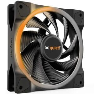 be quiet! Light Wings PWM High Speed Addressable RGB Fan (BL073), 120mm, 2500RPM, 4-Pin PWM Fan & 3-Pin ARGB Connectors, Black Frame