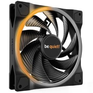 be quiet! Light Wings PWM High Speed Addressable RGB Fan (BL075), 140mm, 2200RPM, 4-Pin PWM Fan & 3-Pin ARGB Connectors, Black Frame