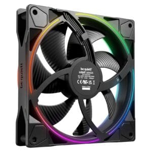 be quiet! Light Wings 140mm PWM Reverse (BL134), ARGB Lighting, Ultra-Quiet Operation Max 25.5dB(A), High Airflow, 60