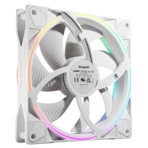 be quiet! Light Wings 140mm PWM Reverse (BL135), White, ARGB Lighting, Ultra-Quiet Operation Max 25.5dB(A), High Airflow