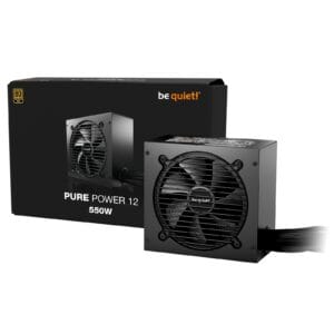 be quiet! 550W PURE POWER 12 (BP001EU), 80 PLUS Gold, ATX 3.1 compliant and PCIe 5.1 compatible, 10-year manufacturer's warranty
