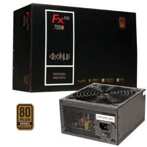 CRONUS 700ATV FX PRO 700W PSU, 140mm Silent Cooling Fan, 80 PLUS Bronze, Non Modular, Flat Black Cables