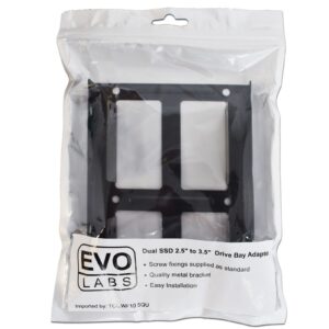 Evo Labs 2.5 INCH to 3.5 INCH Double Internal Drive Bay Adapter, 2.5in