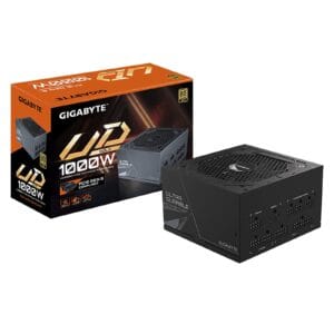 GIGABYTE PG5 1000W PSU, 120mm Smart Hydraulic Bearing Fan, 80 PLUS Gold, Fully Modular, UK Plug