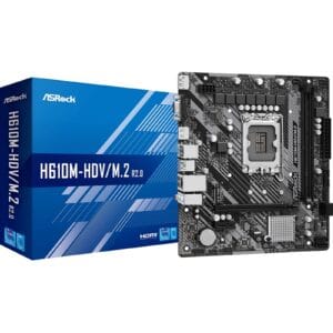 ASRock /M.2 R2.0 Super Alloy Intel 1700 Socket Motherboard, Micro-ATX, 2x DDR4 Slots, 1x M.2 Socket, GbE LAN