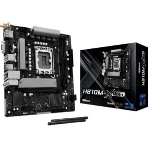 ASRock WIFI Intel 1851 Socket Motherboard, Micro-ATX, 2x DDR5 DIMM Slots, 1x M.2 Socket, 2.5GbE LAN