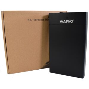 Maiwo USB 3.0 3.5" External Hard Drive Enclosure with Power Adapter, USB 3.0
