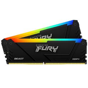 Kingston FURY Beast 16GB (2x 8GB) DIMM System Memory (KF432C16BB2AK2/16), 3200MHz, DDR4, CL16, Black