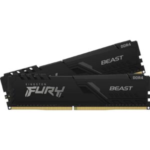 Kingston FURY Beast 64GB (2x 32GB) U-DIMM System Memory (KF432C16BBK2/64), 3200MHz, DDR4, CL16, Black