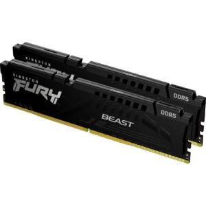 Kingston FURY Beast 64GB (2x 32GB) DIMM System Memory, 5600MHz, DDR5, CL36, Black