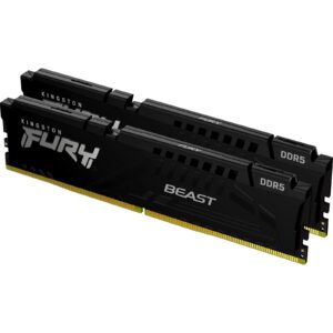 Kingston FURY Beast 16GB (2x 8GB) DIMM System Memory (KF556C40BBK2-16), 5600MHz, DDR5, CL40, Black