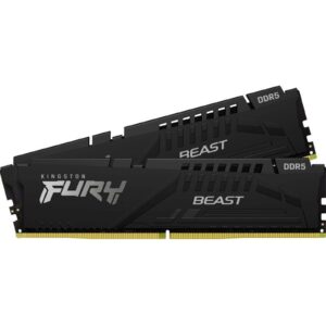 Kingston FURY Beast 64GB (2x 32GB) U-DIMM System Memory, 6000MHz, DDR5, CL36, Black