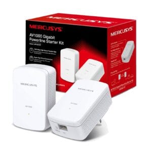 Mercusys MP500 KIT AV1000 Gigabit Powerline Starter Kit (UK Plug), Gigabit