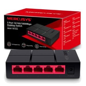 Mercusys MS105G 5 Port Gigabit Ethernet Network Switch, 5-Port, Gigabit