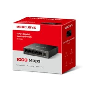 Mercusys 5 Port Gigabit Ethernet Network Switch Steel Case, 5-Port, Gigabit