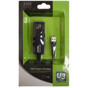 Evo Labs USB 3.0 to Gigabit Ethernet Adapter, USB 3.0, Gigabit
