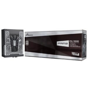 Seasonic PRIME 1600W 80 PLUS Platinum ATX 3.0 Modular PSU with 135mm FDB Fan & 12 Year Warranty (PRIME-PX-1600-ATX30), Black