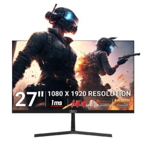piXL 27 Inch 144Hz Full HD IPS Widescreen Monitor with Speakers, 27in, FHD