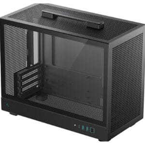 DeepCool CH160 PLUS Micro-ATX Mini Tower PC Case, USB-C